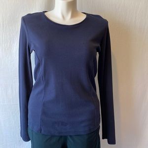 CBK Sport Ribbed Navy Blue Long-Sleeve Top XL
